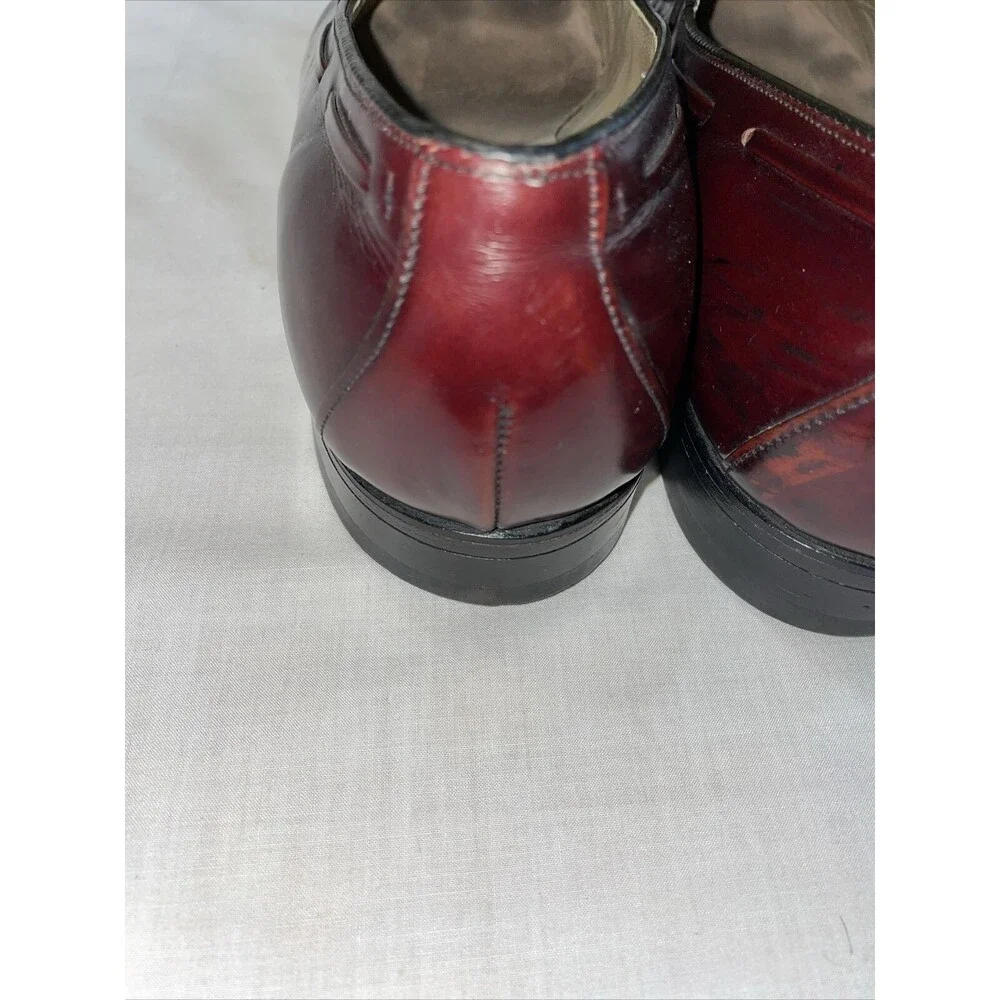 Johnston & Murphy Aristocraft Dress Loafers Mens Size 8.5 D Burgundy Leather